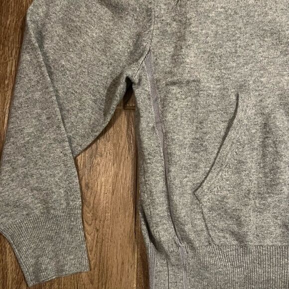 The Kooples Cashmere/Wool  Jacket Hoodie Gray Designer Zipped $495 MSRP NWT - Picture 8 of 10